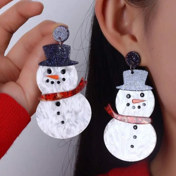 Snowman earrings  - Picture 2 of 4